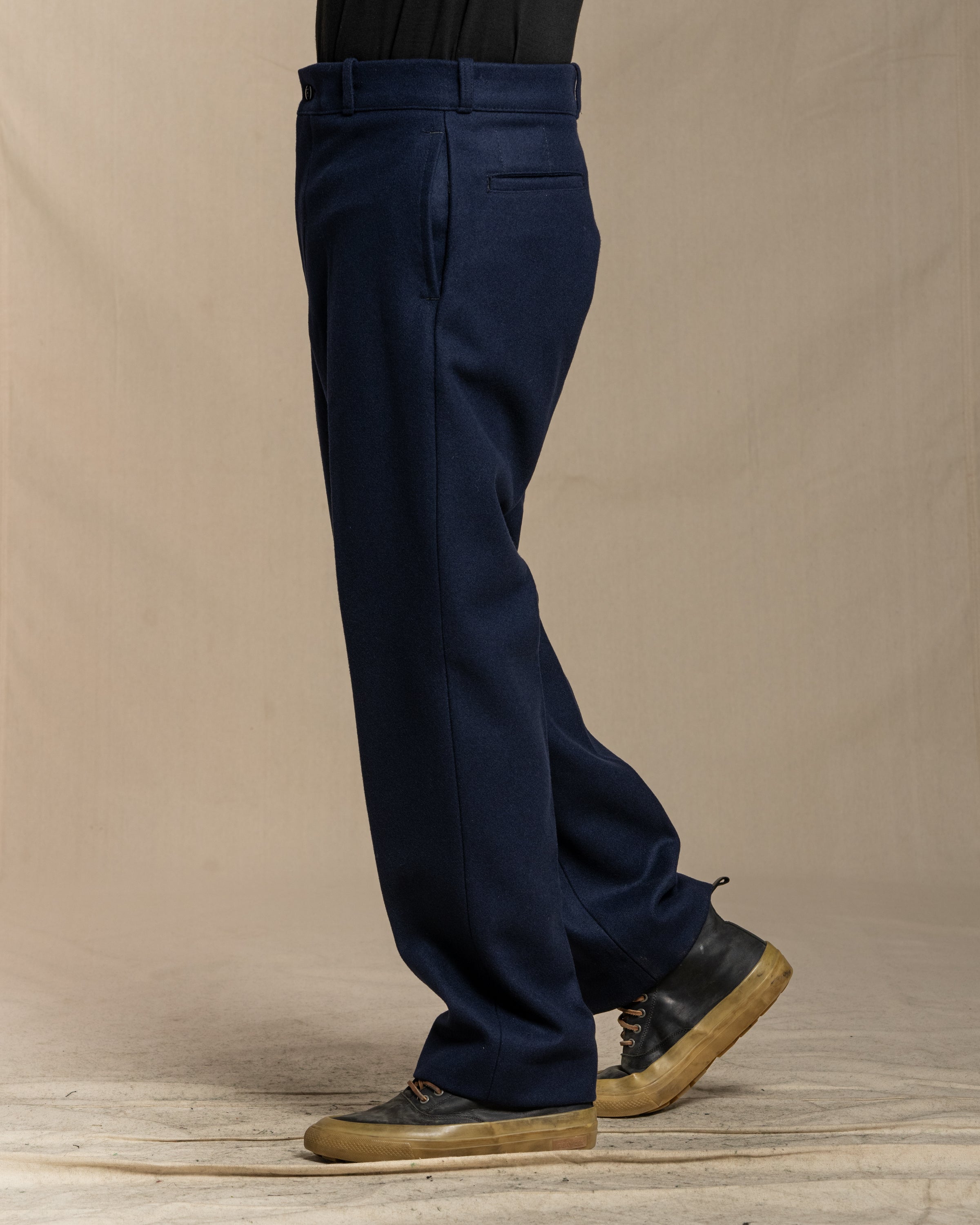 Traditional Wool Pants - Navy – Johnson Woolen Mills
