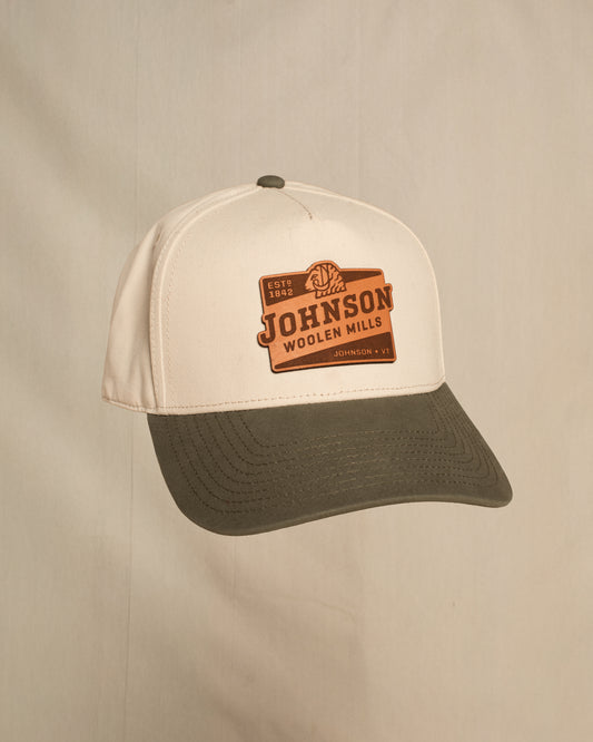 Beige canvas Johnson 5 panel hat