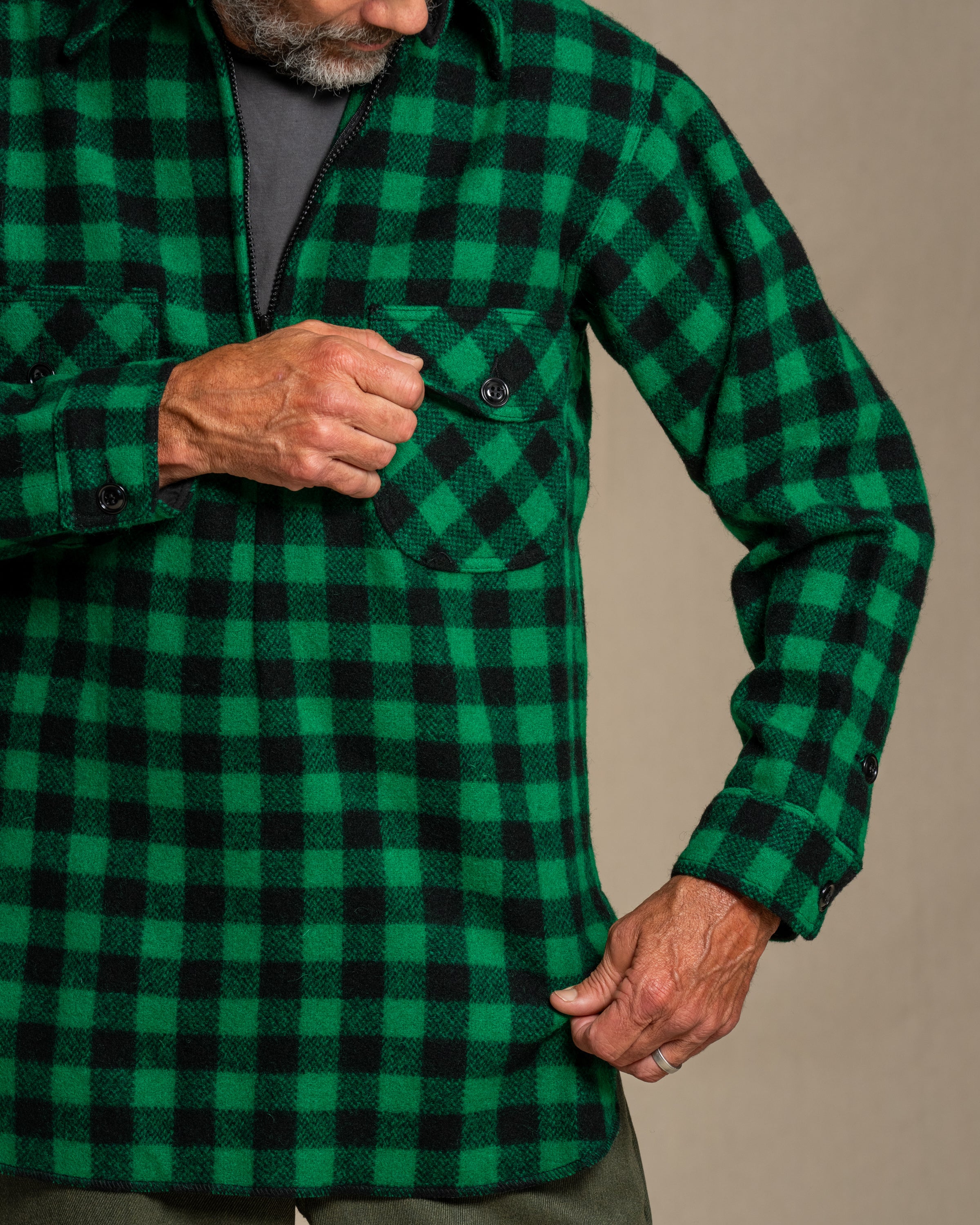 トップス Y-3 M CH3 WOOL FLANNEL HALF-ZIP TOP Half Zip Wool Shirt – Johnson Woolen Mills