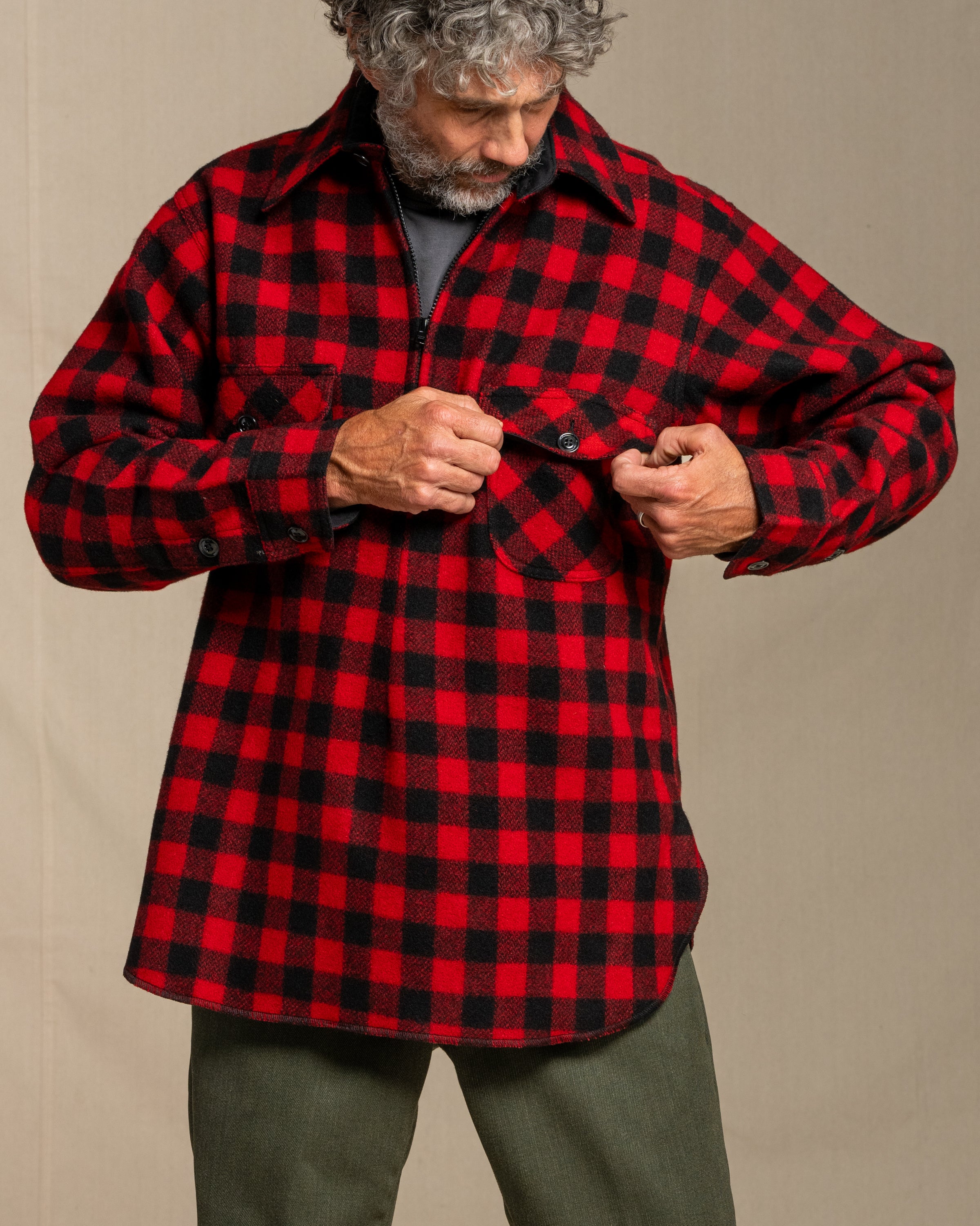 Half Zip Wool Shirt – Johnson Woolen Mills