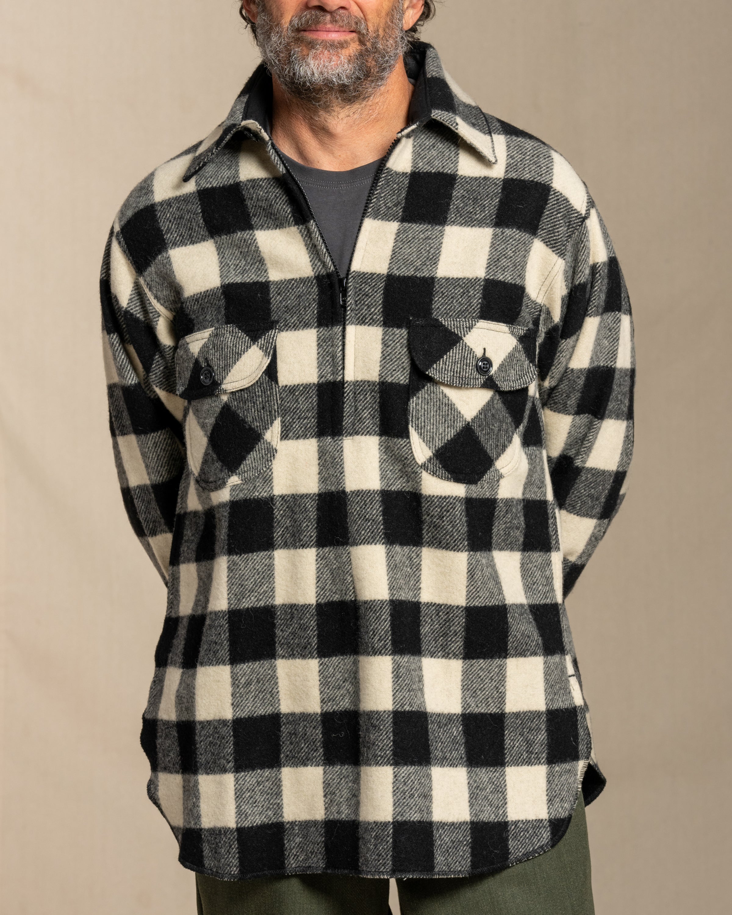Half Zip Wool Shirt – Johnson Woolen Mills