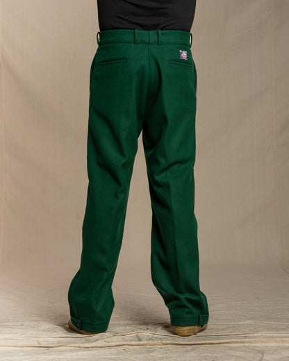 Green wool lined pants