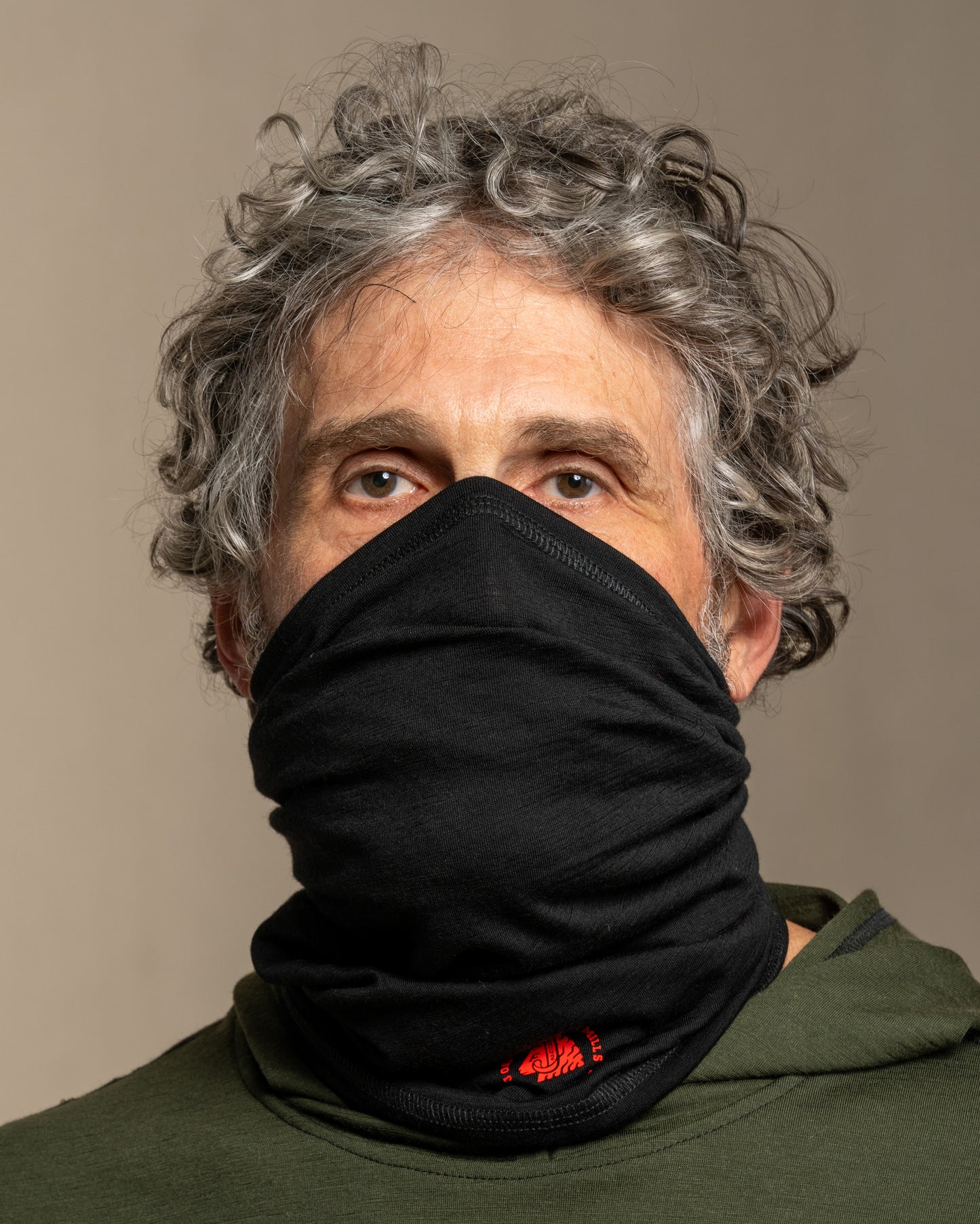 Black Merino Wool Neck Gaiter