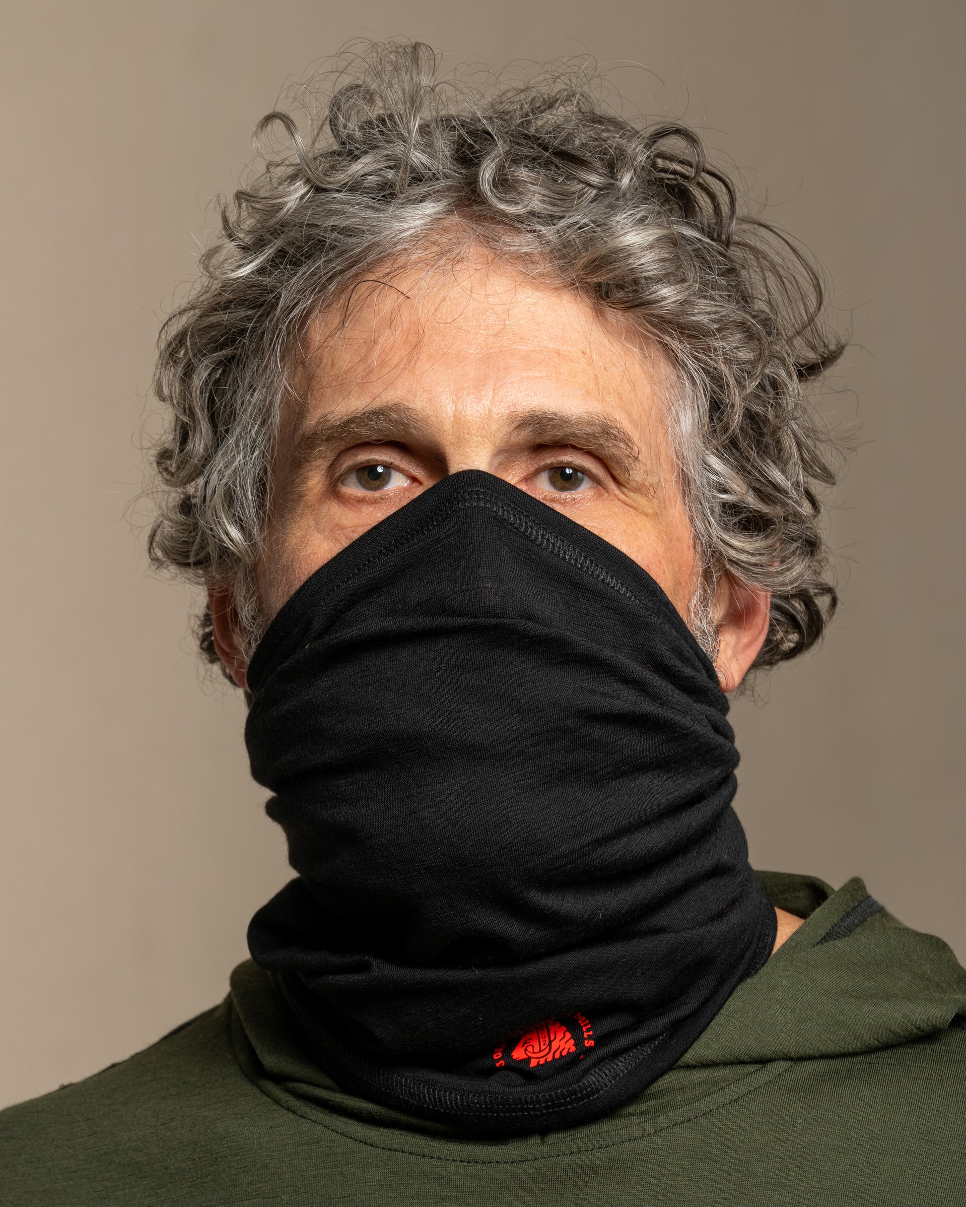 Black Merino Wool Neck Gaiter