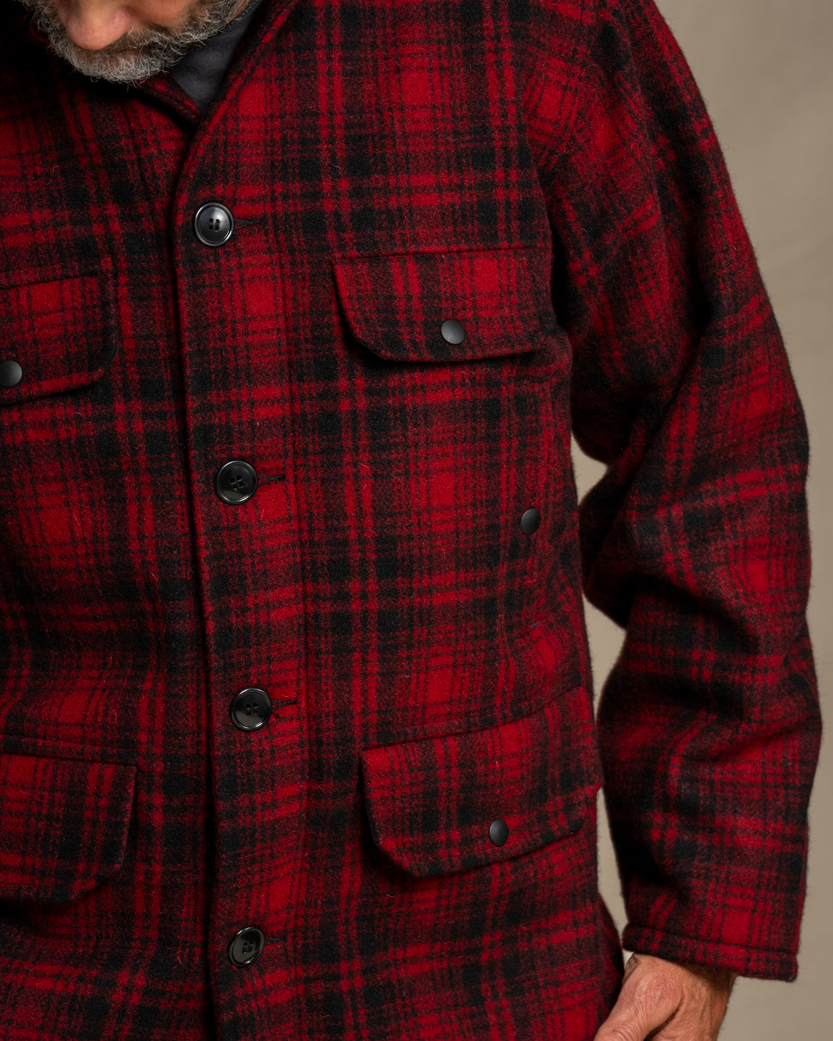 Classic Button Wool Mackinaw – Johnson Woolen Mills