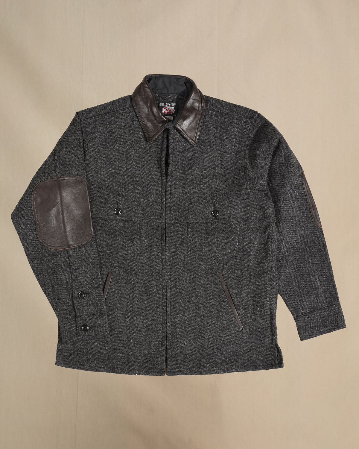 Leather Collar Jac Shirt – Johnson Woolen Mills