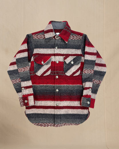 Long tail button down shirt in sterling mountain