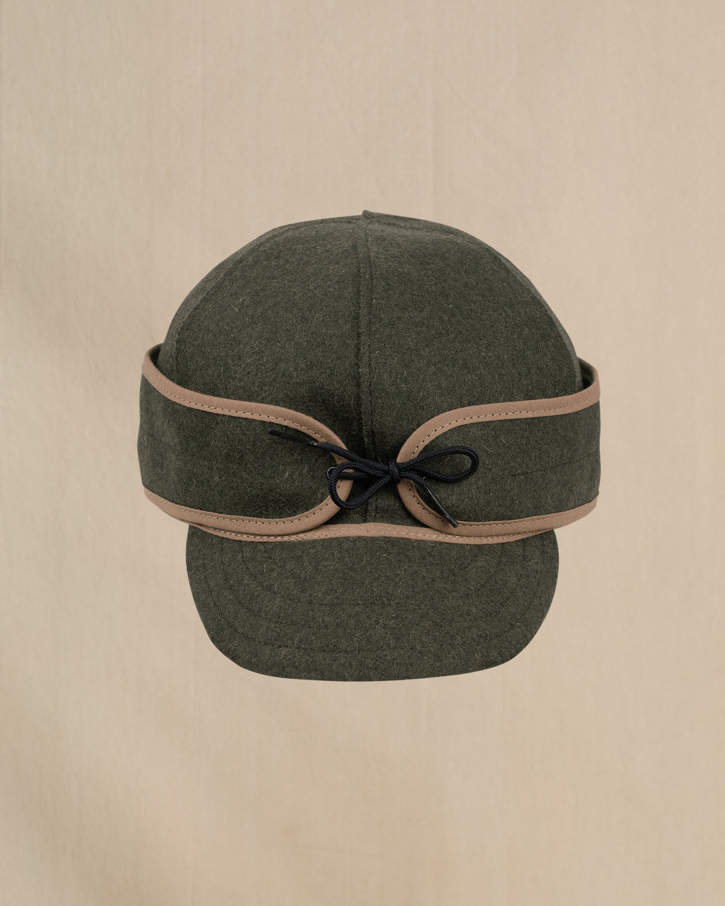 Stormy Kromer Mackinaw Olive wool hat front side