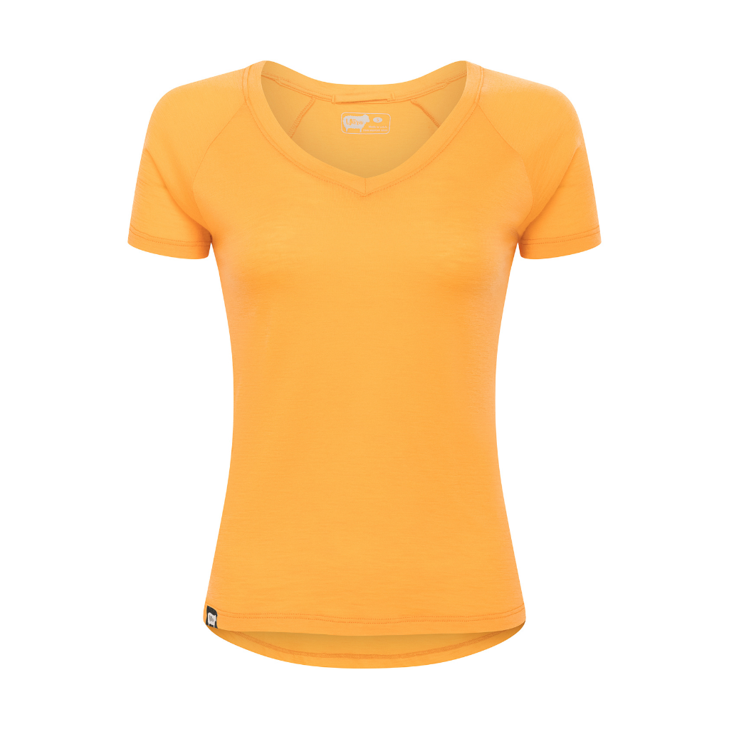 Women's Nuyarn® V-Neck Short Sleeve in yellow