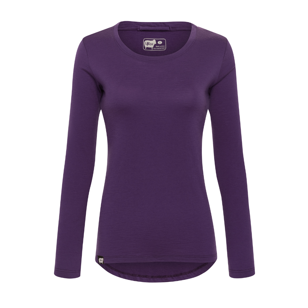 Women's Nuyarn® Merino Wool Long Sleeve in purple