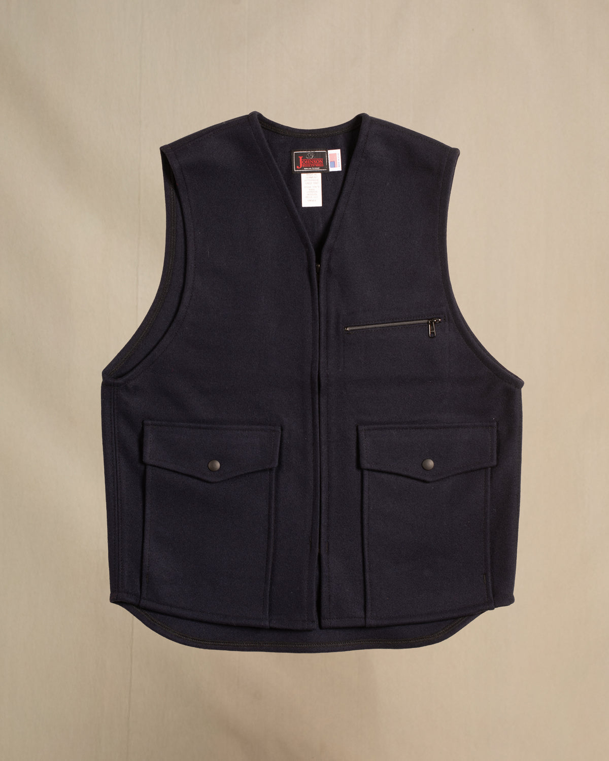 Basic Unlined Pocket Unlined Wool Vest – Johnson Woolen Mills