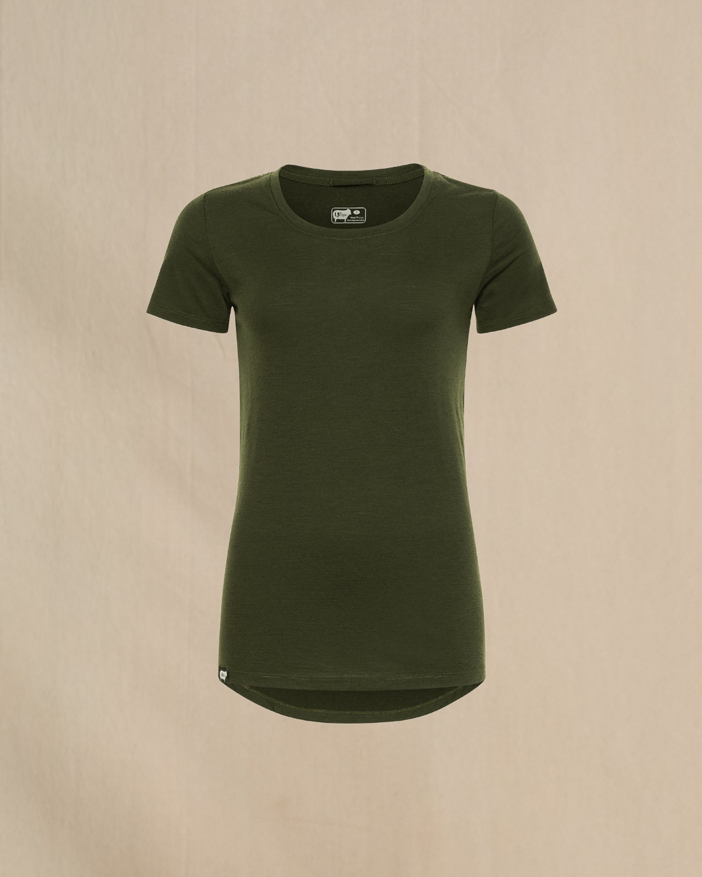 Women's 100% Merino Wool Short Sleeve Shirt in green