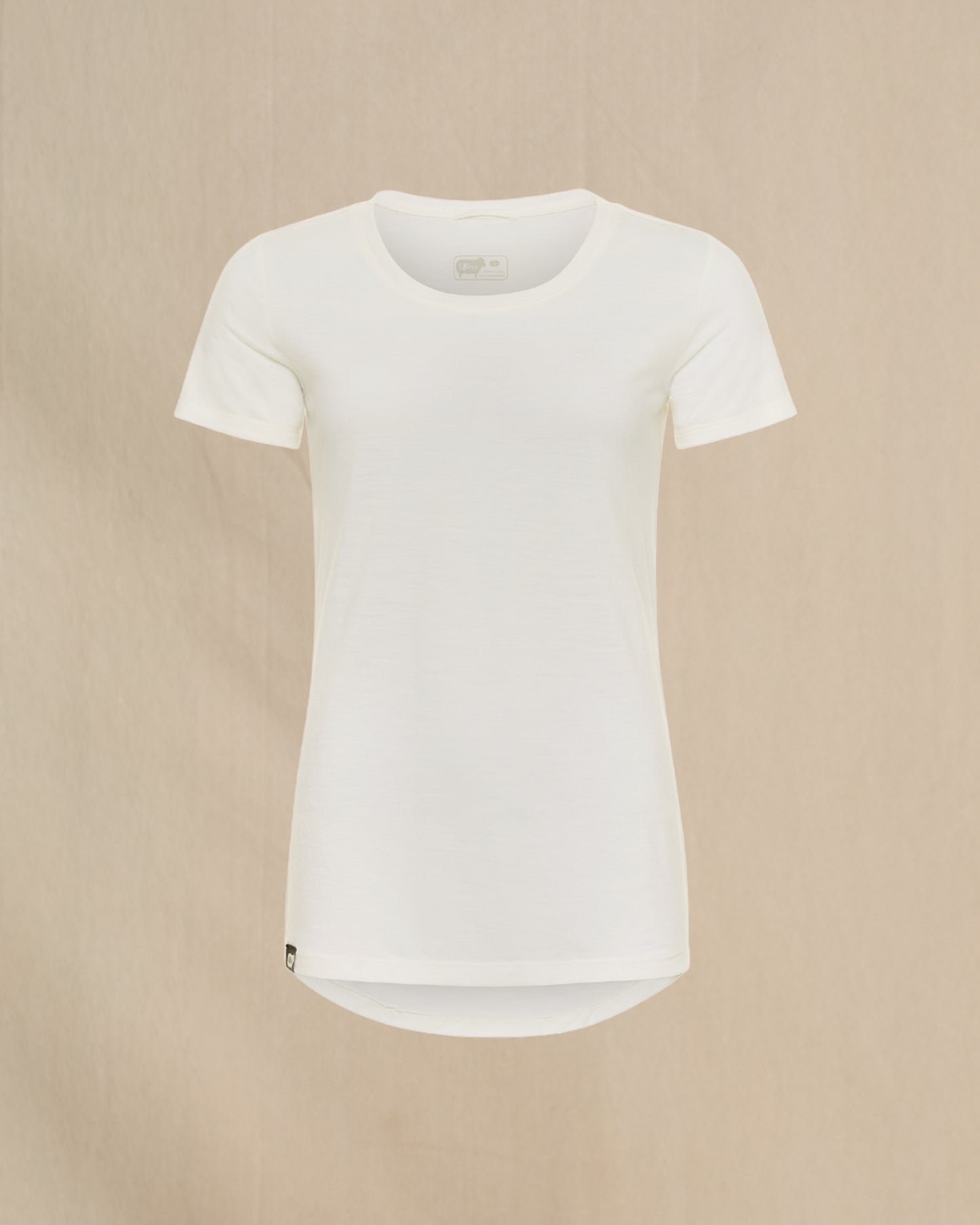 Women's 100% Merino Wool Short Sleeve Shirt in white
