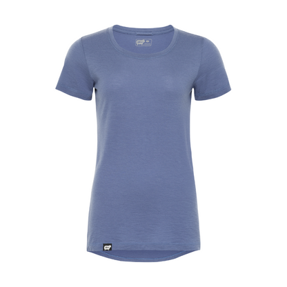 Women's Nuyarn® Merino Wool Short Sleeve Shirt in blue horizon