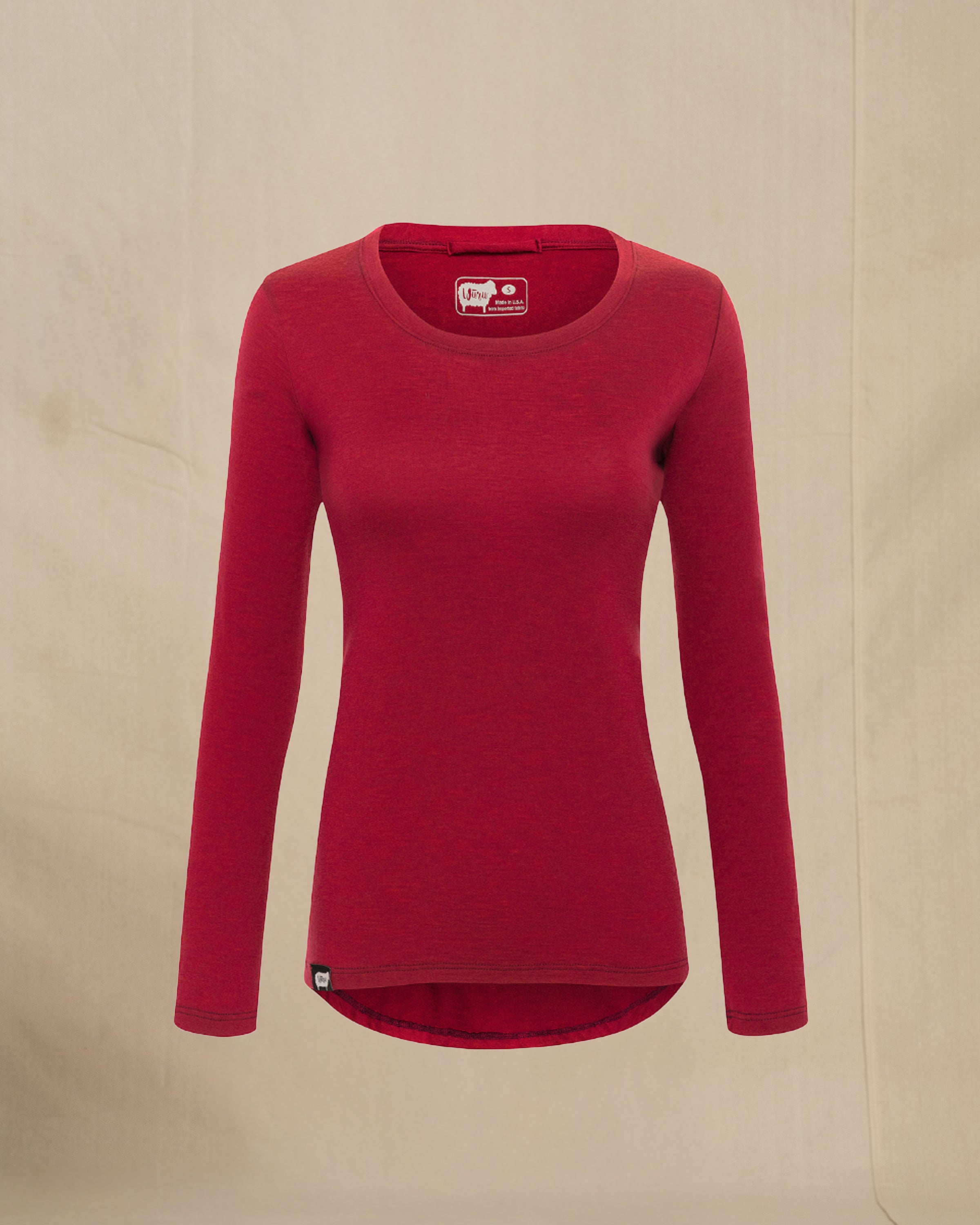 ONC MERINO LONG SLEEVE TEE RED 4 ONC MERINO LONG SLEEVE TEE RED 4