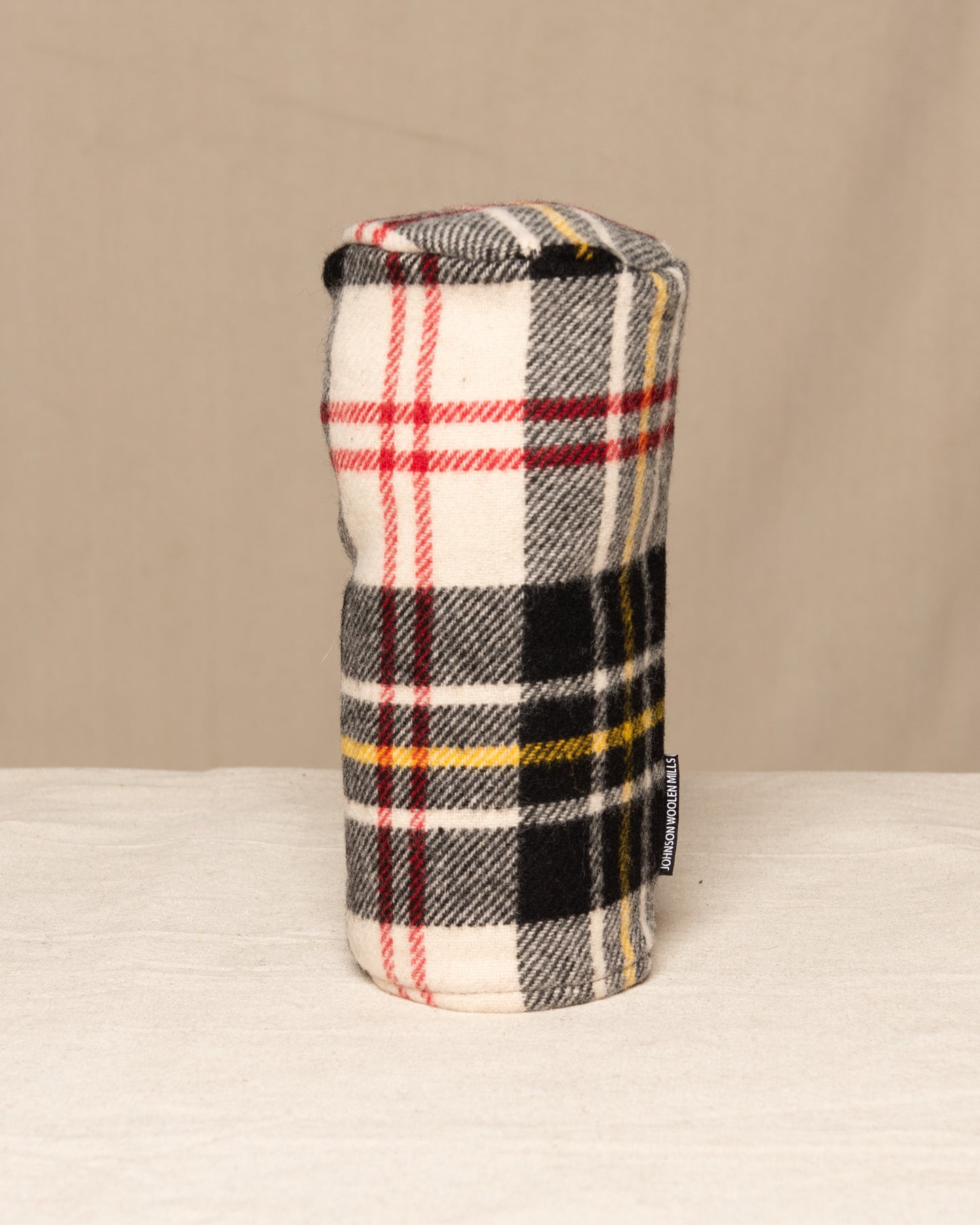 Wool Black, White, yellow, red plaid wool driver headcover