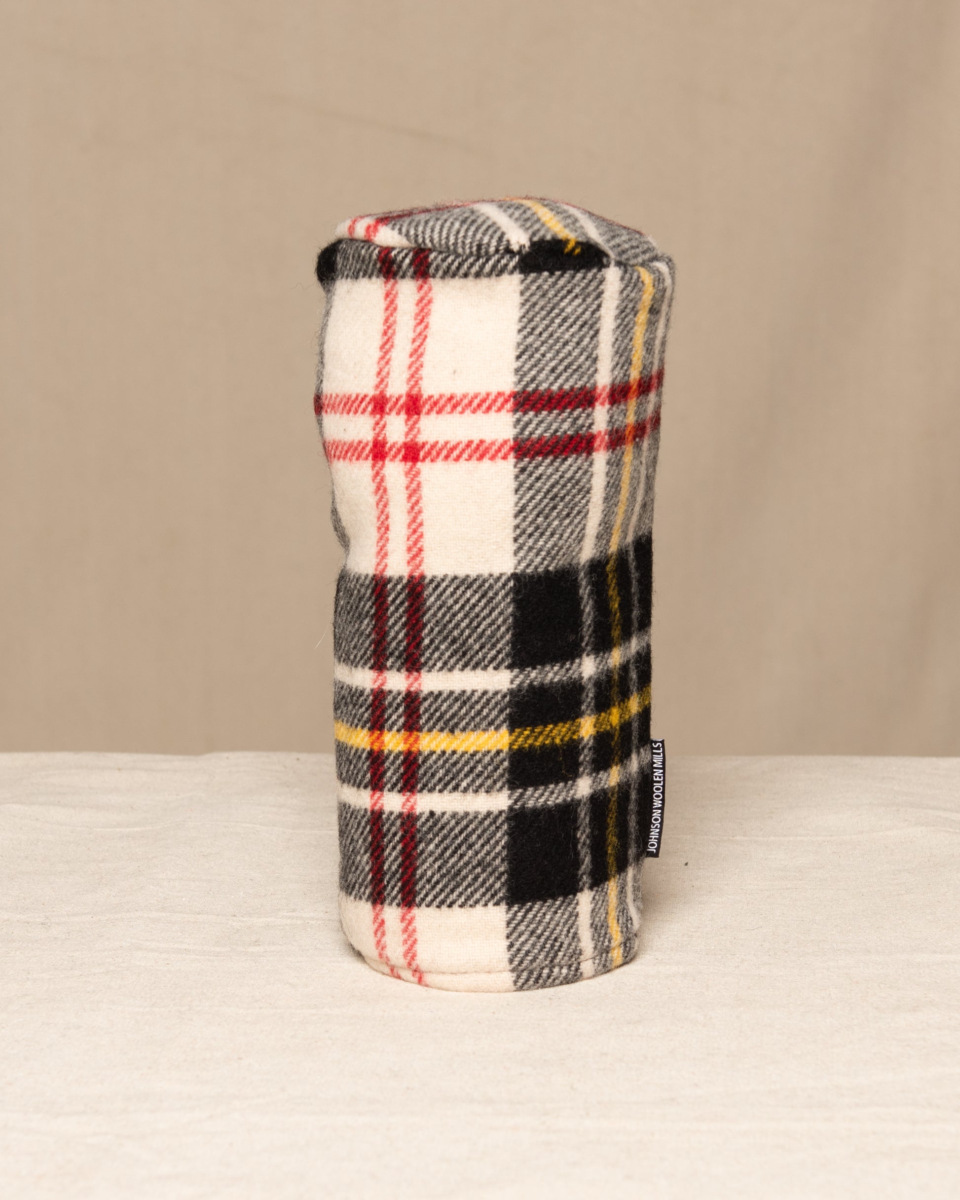 Wool Black, White, yellow, red plaid wool driver headcover