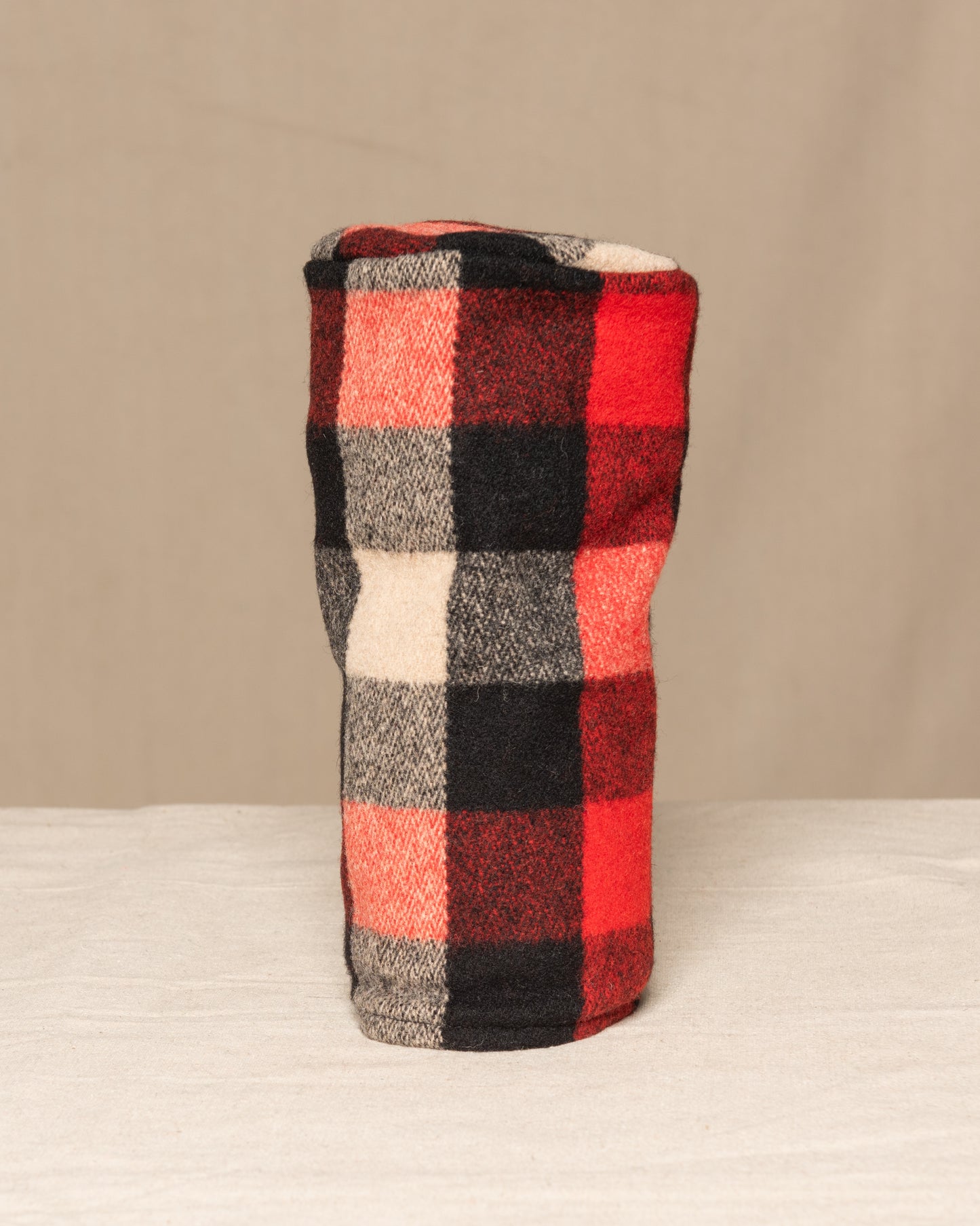 Wool Red, black, and ivory buffalo check wool driver headcover