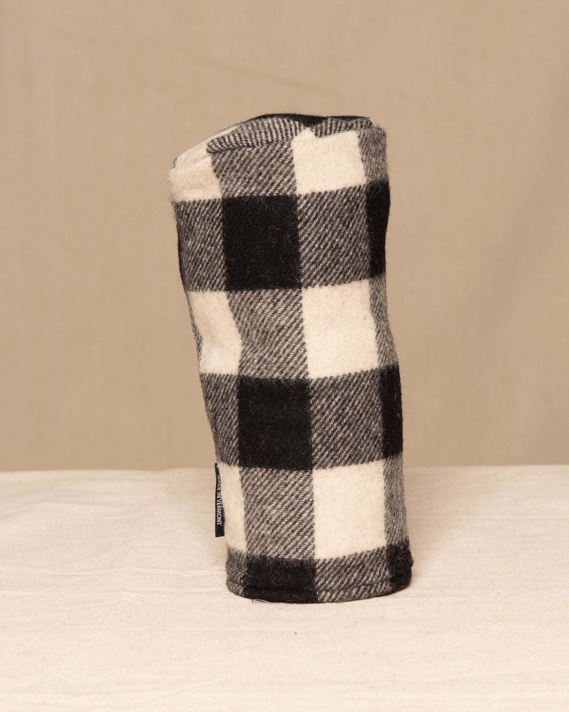 Wool Black and white buffalo check wool driver headcover