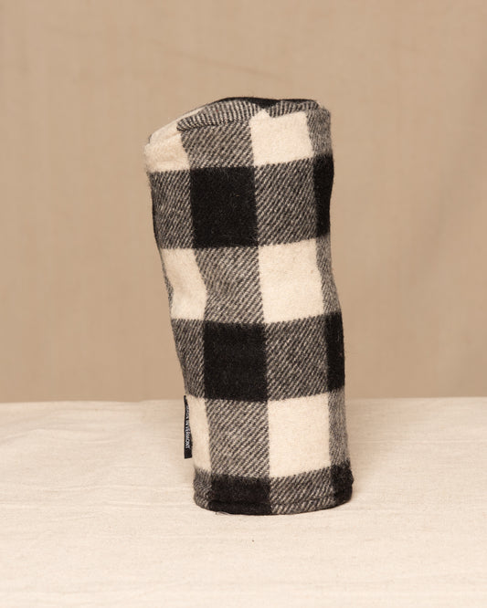 Wool Black and white buffalo check wool driver headcover