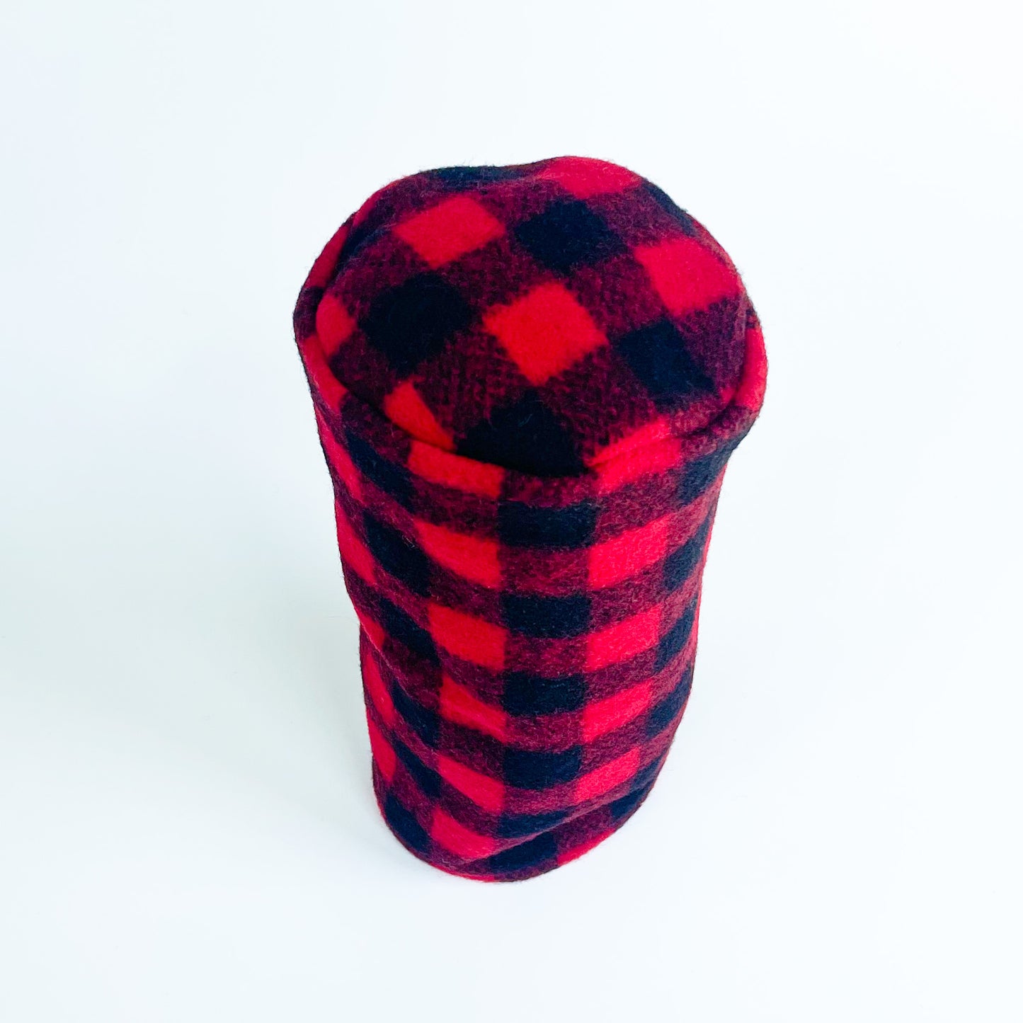 red and black buffalo check wool driver headcover top