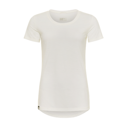 Women's 100% Merino Wool Short Sleeve Shirt in white
