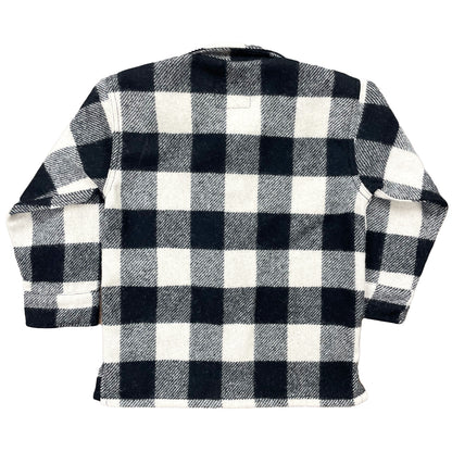 Children's Jac shirt in black and white buffalo check back view