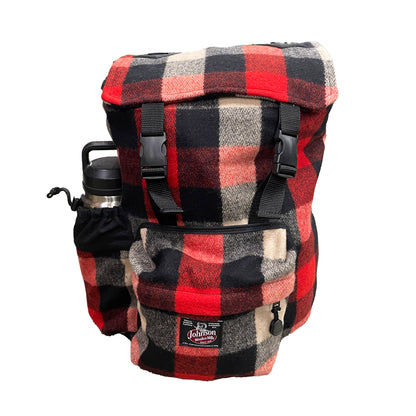 day pack red black ivory buffalo check