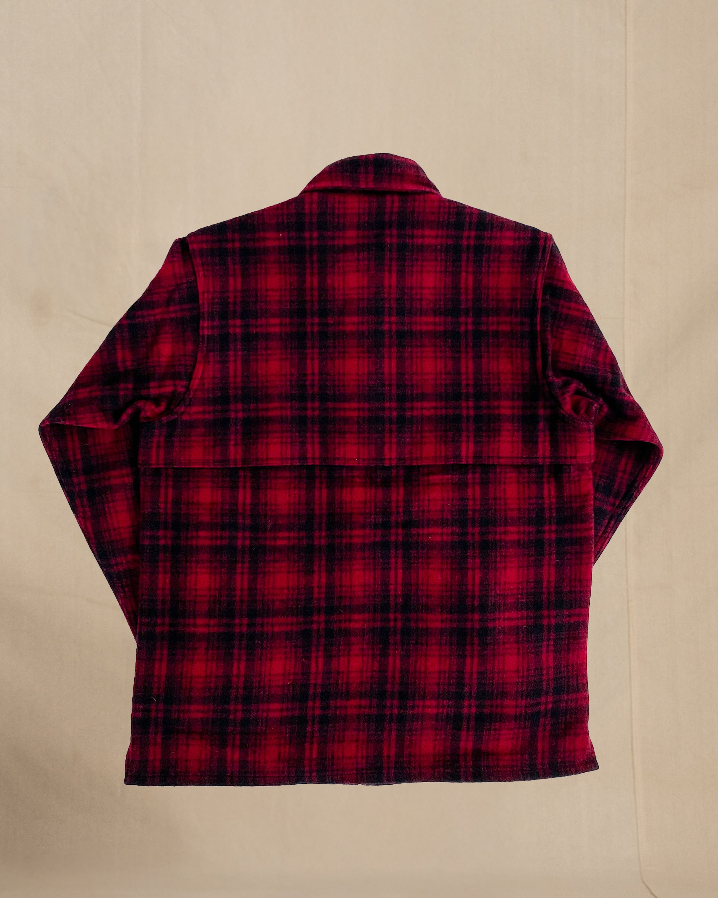 Double Cape Jac Shirt - Red Black Muted Plaid – Johnson Woolen Mills