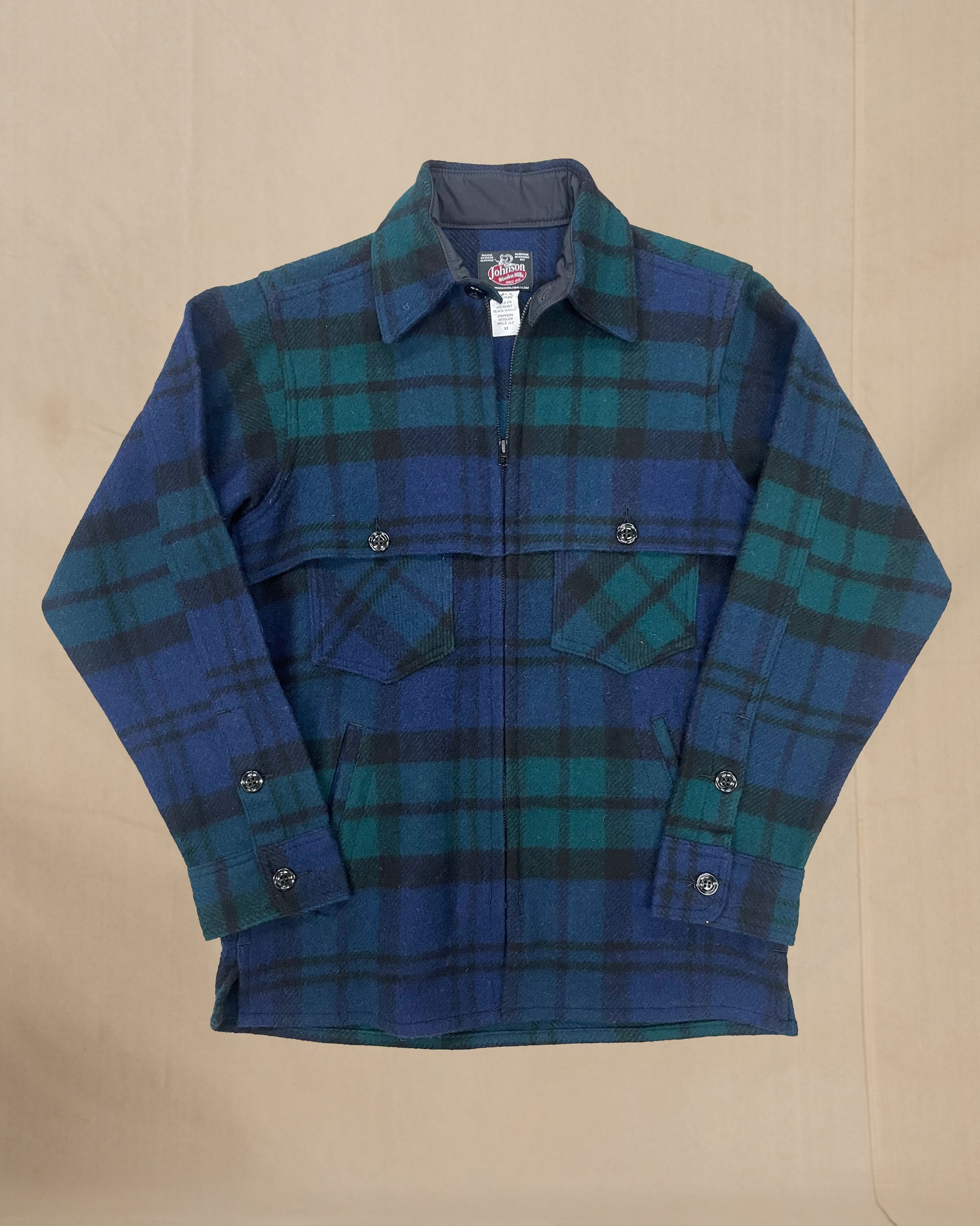 Double Cape Jac Shirt Black watch plaid