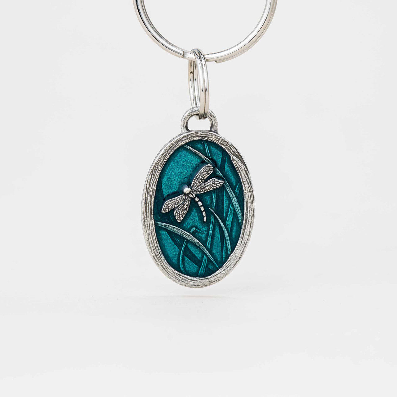 Danforth Pewter blue with dragon fly keyring