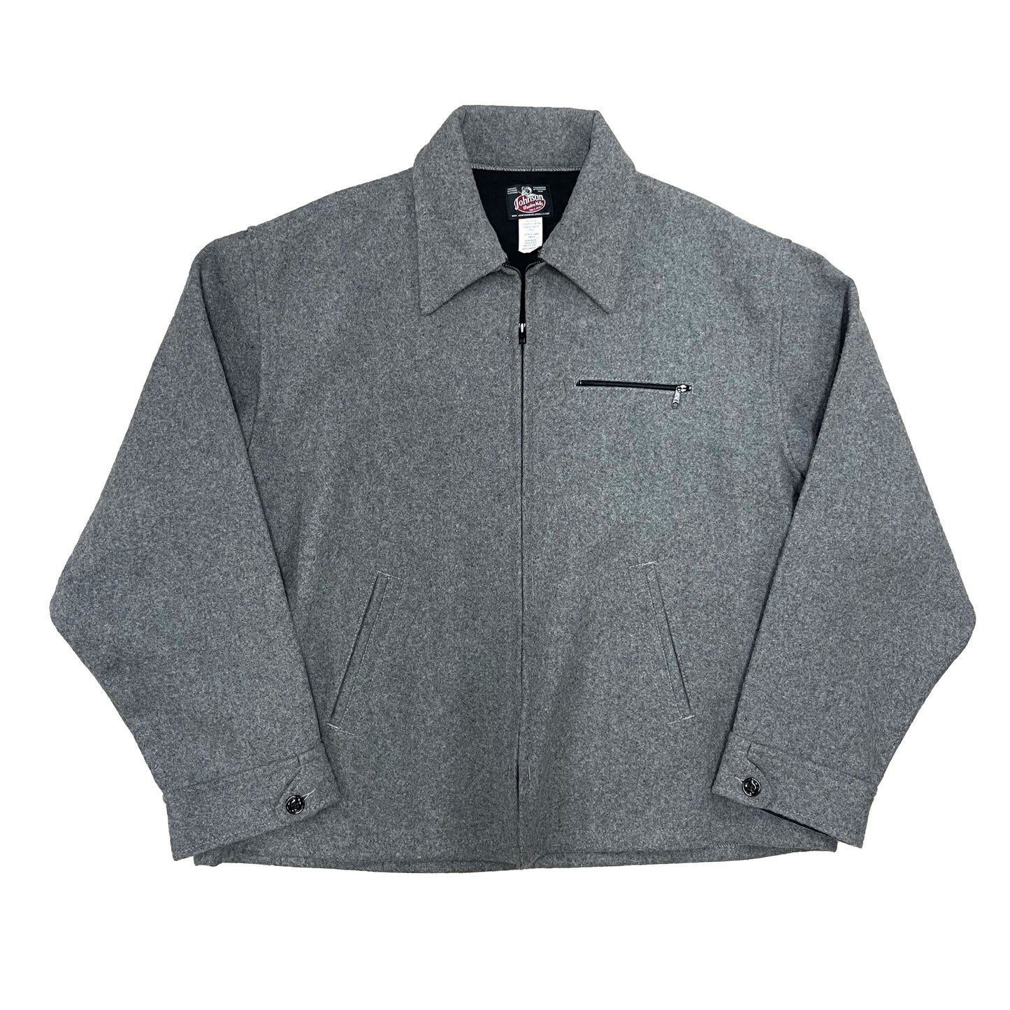 Gray wool field jacket