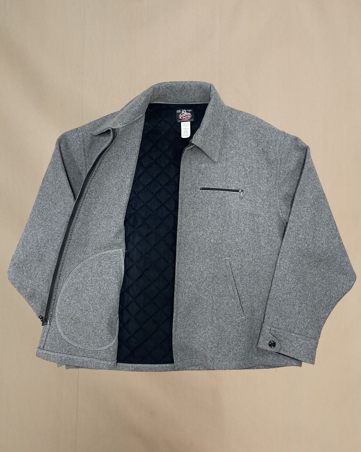 Gray wool field jacket