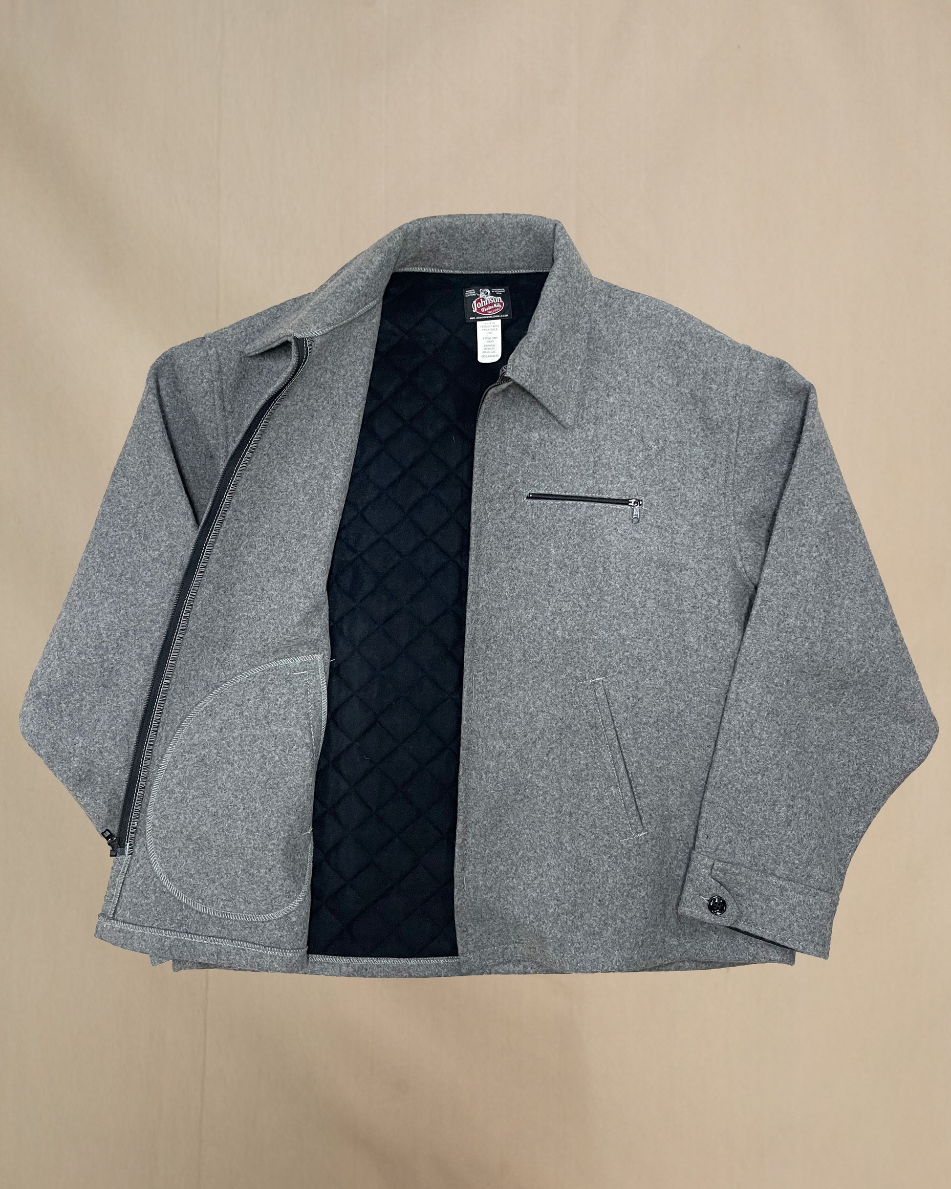 Gray wool field jacket