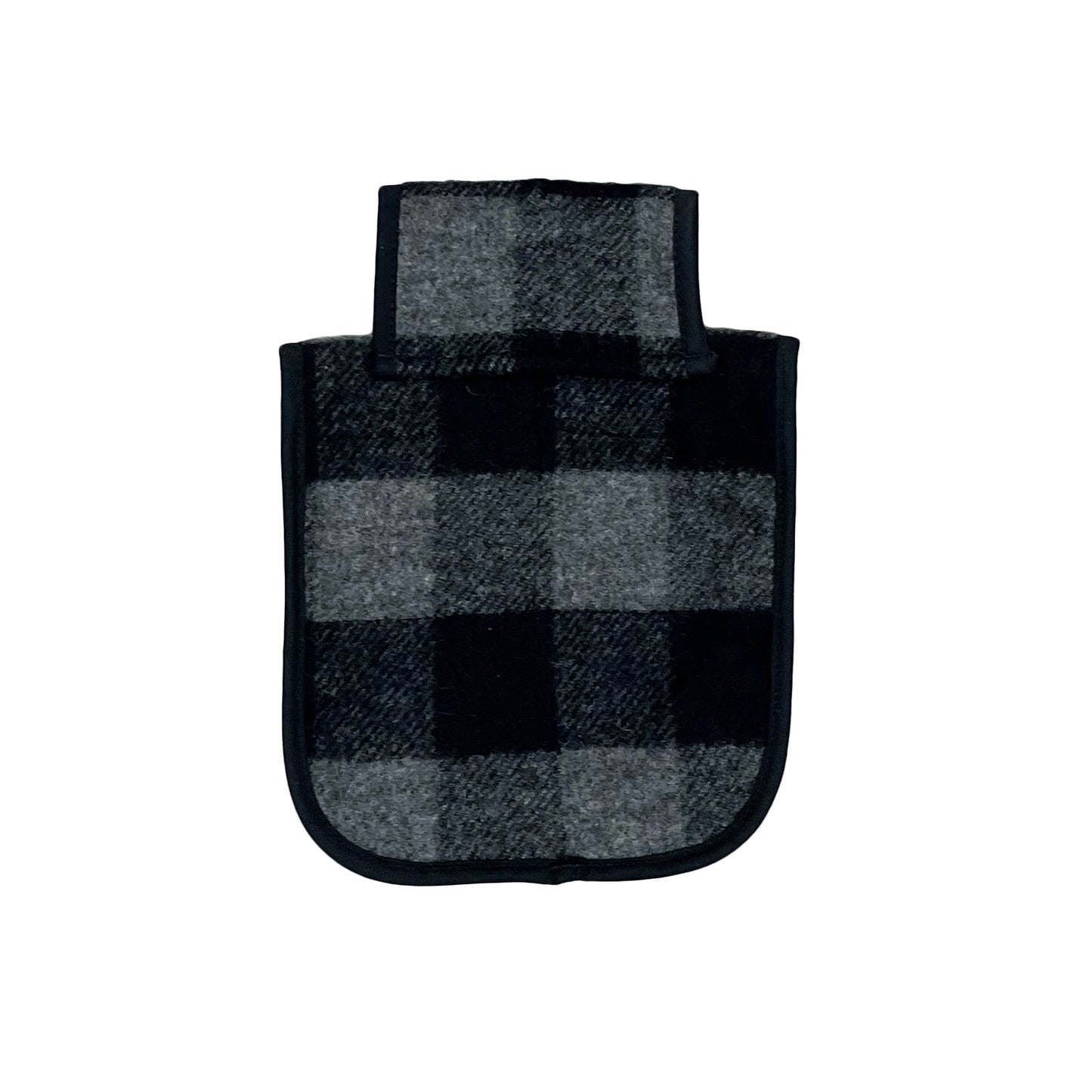 Black and gray hunting pouch back view
