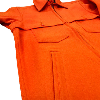 Johnson Woolen Mills blaze orange double cape jac shirt pocket detail