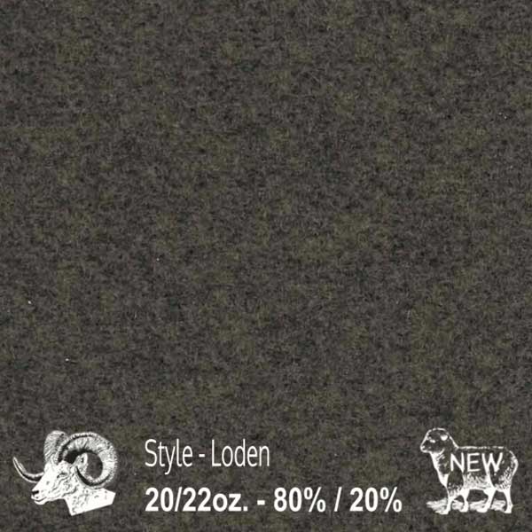 Wool fabric swatch loden