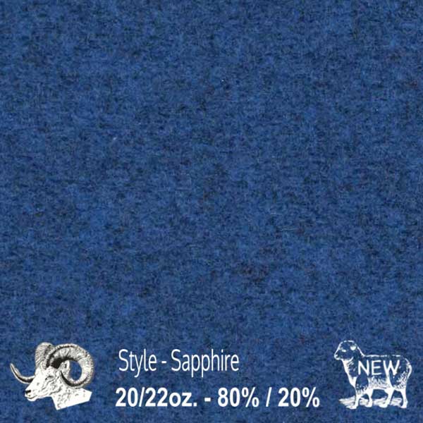 Wool fabric swatch Sapphire