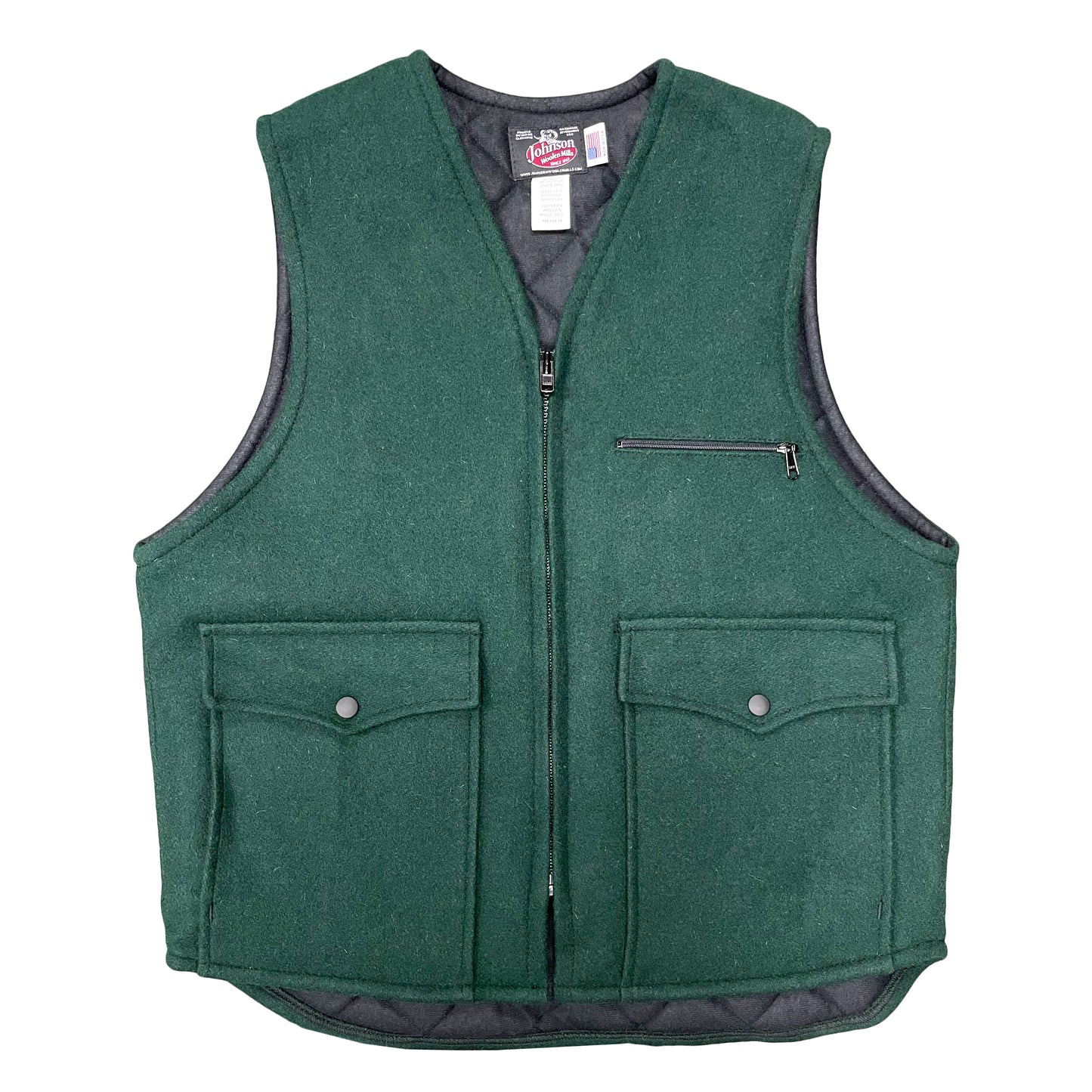 Spruce Green Wool vest with tricot lining