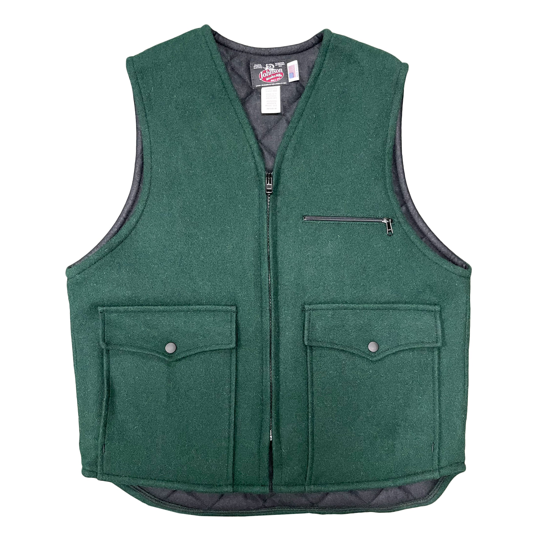Traditional Lined Wool Vest Tall Johnson Woolen Mills
