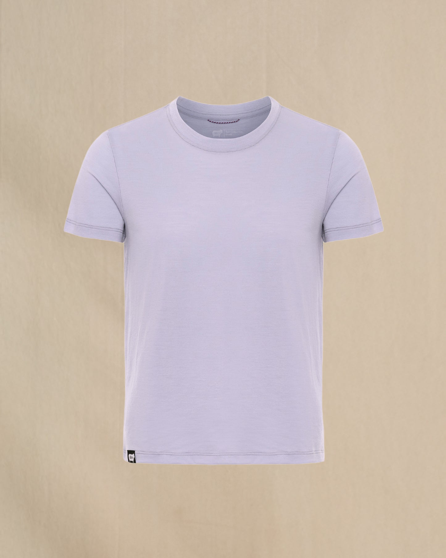 Wuru Women's 100% Merino Relaxed Crew Short Sleeve Purple