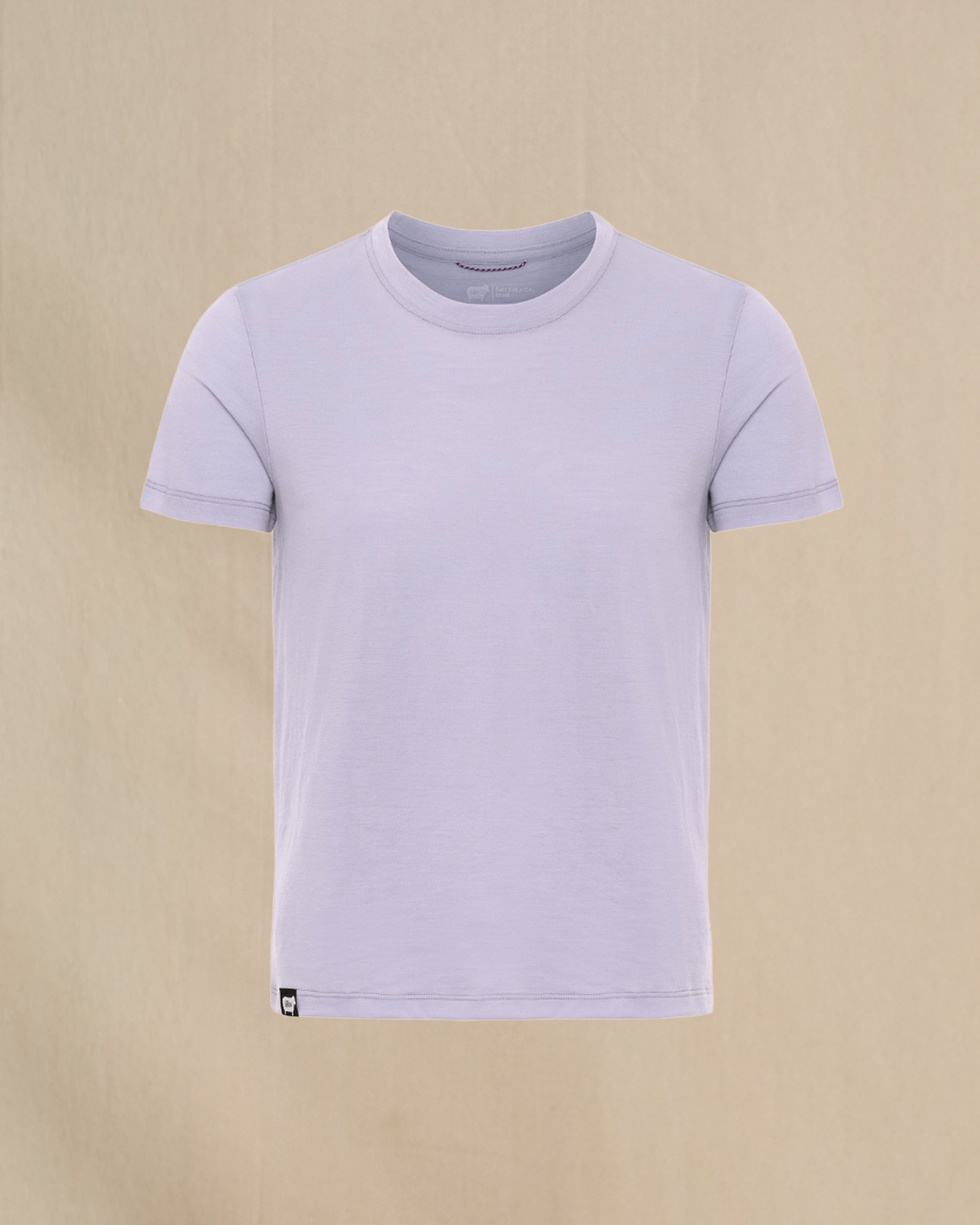 Wuru Women's 100% Merino Relaxed Crew Short Sleeve Purple