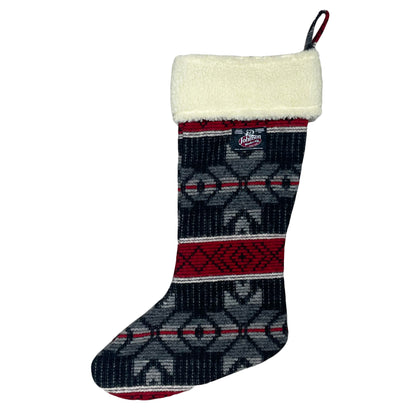 Johnson Woolen Mills wilderness print wool Christmas stocking