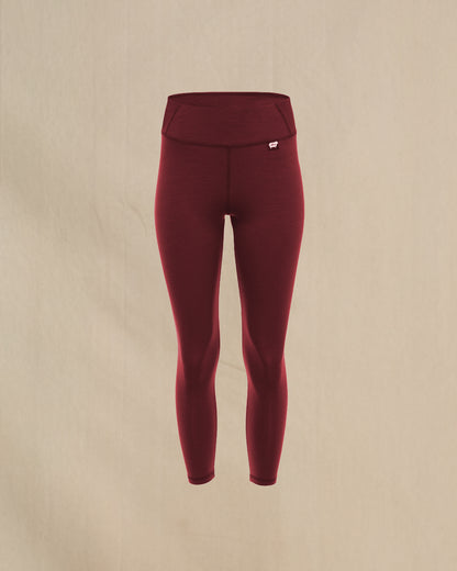 Women's Nuyarn® Merino Wool 7/8 Tech Baselayer Pant 2.0 in red