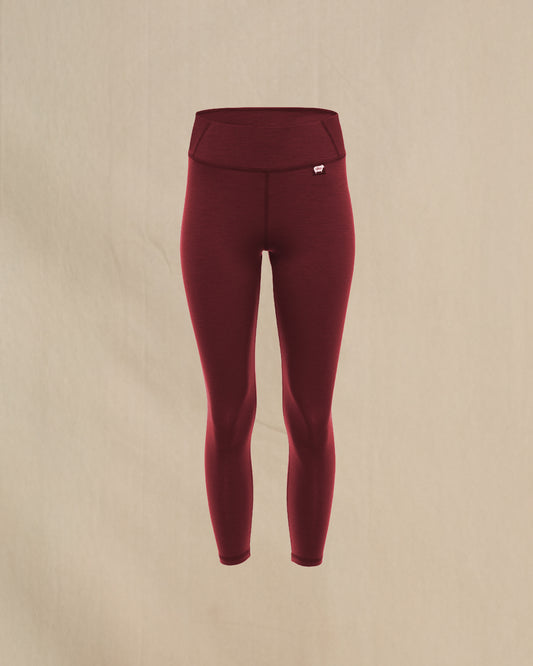 Women's Nuyarn® Merino Wool 7/8 Tech Baselayer Pant 2.0 in red