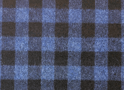 JWM wool fabric - denim black 2 inch buffalo check
