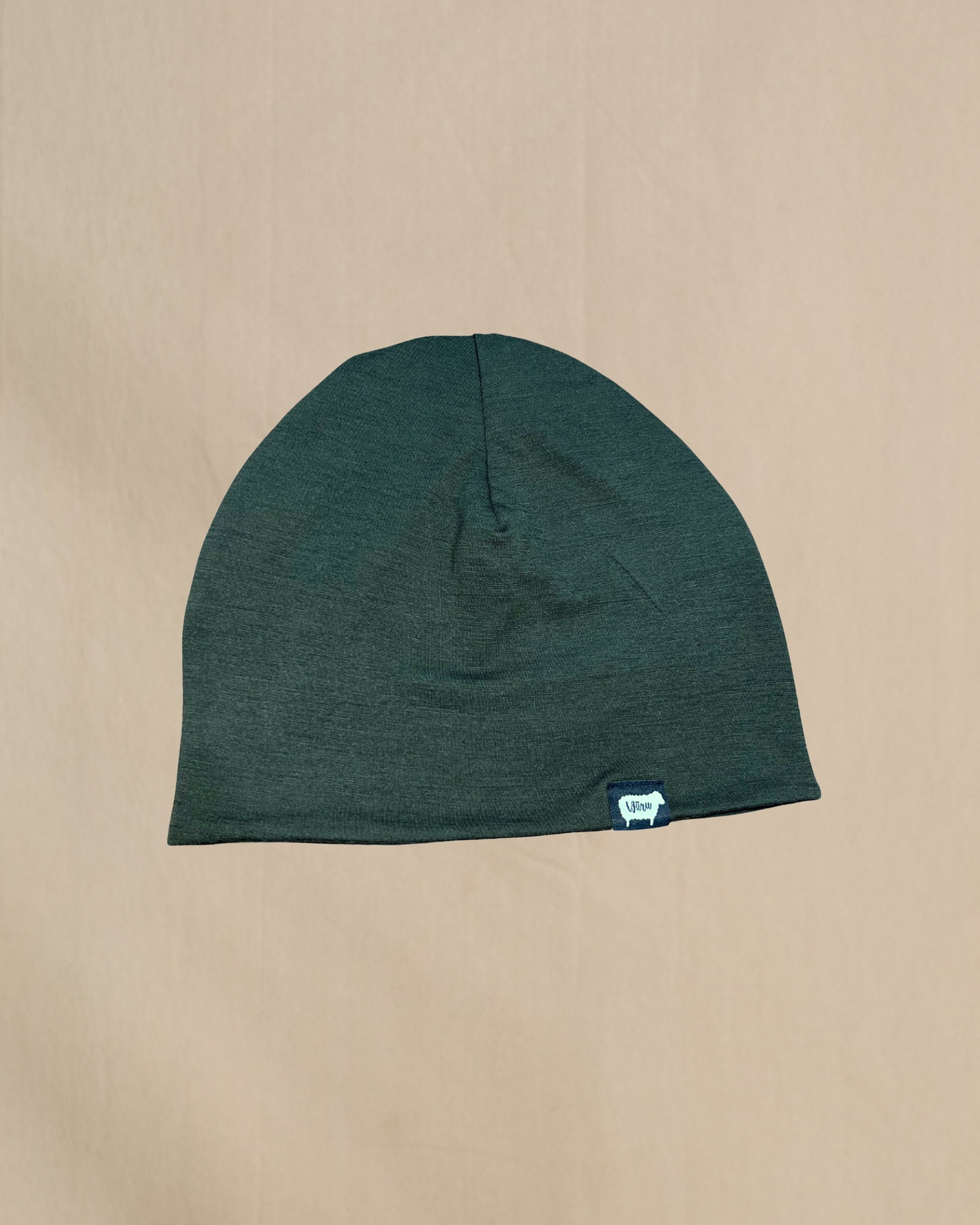 100% Merino Wool Beanie Green