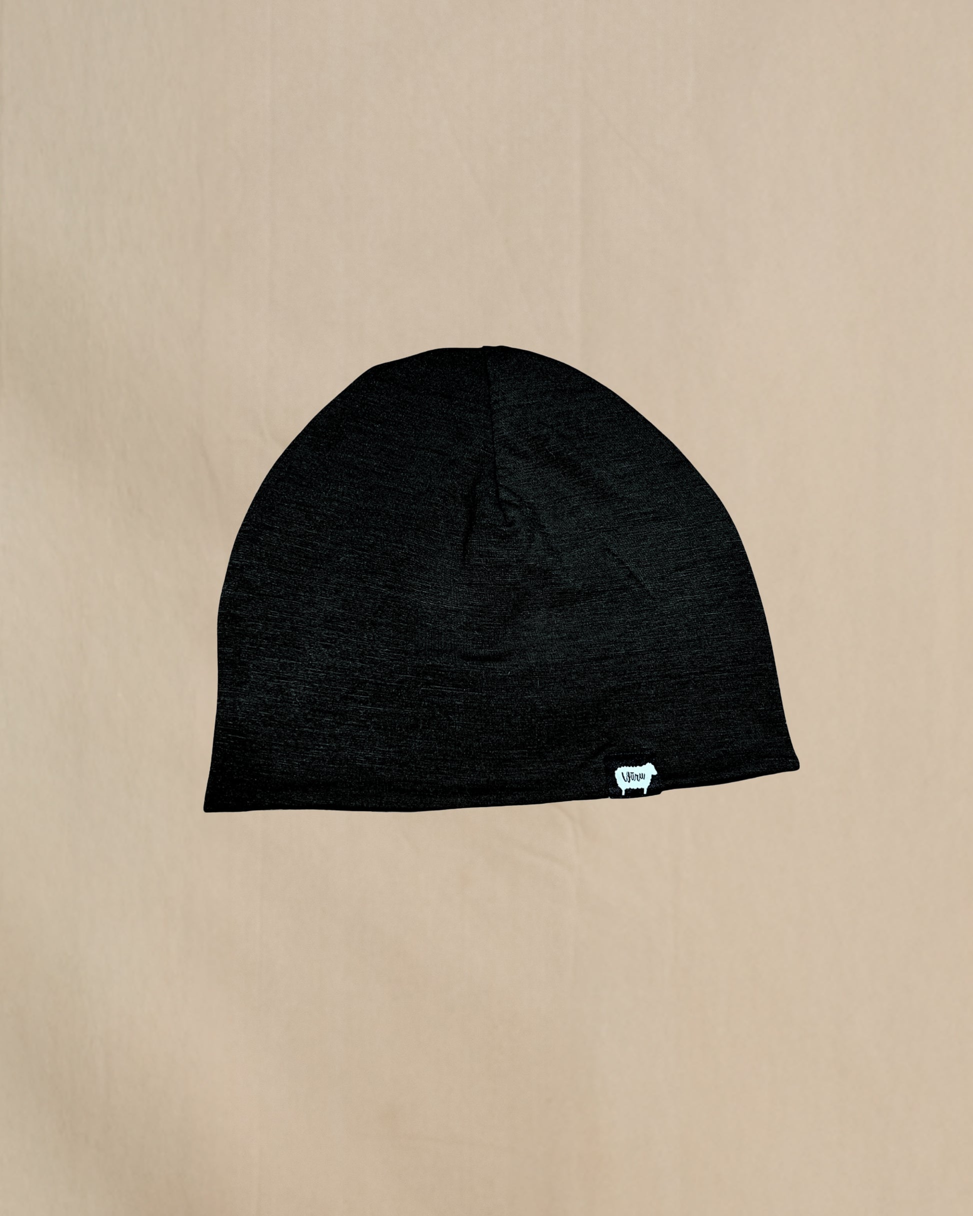 100% Merino Wool Beanie Black