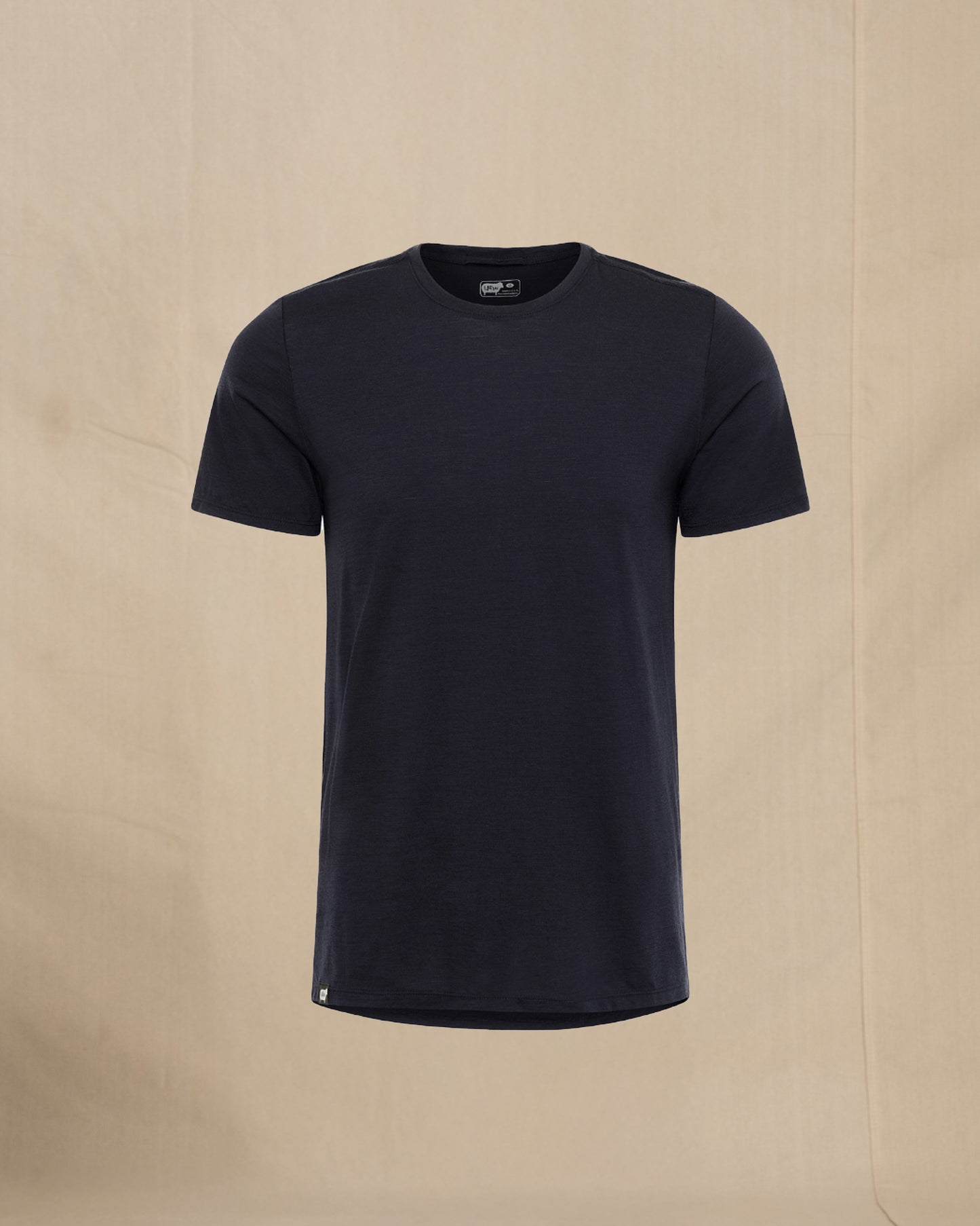 Wuru Men's 100% Merino Wool Short Sleeve in dress blue