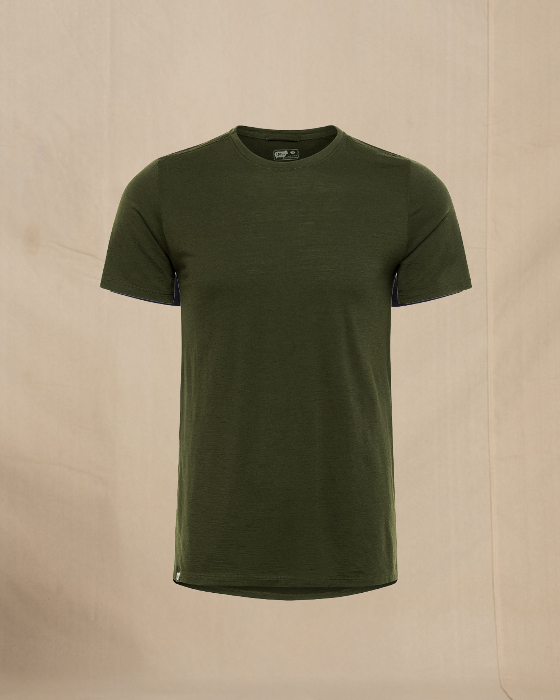 Wuru Men's 100% Merino Wool Short Sleeve in Forest Green
